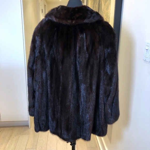 Women's Mink Jacket, Brown Mink - Picture 7 of 7